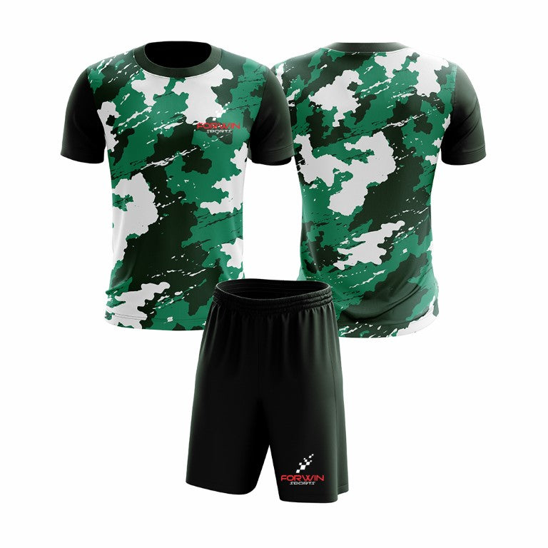 Customizable shirt and shorts combo for athletes and teams, designed for optimal performance and comfort. High-quality, breathable, and durable athletic wear by Forwin Sports.