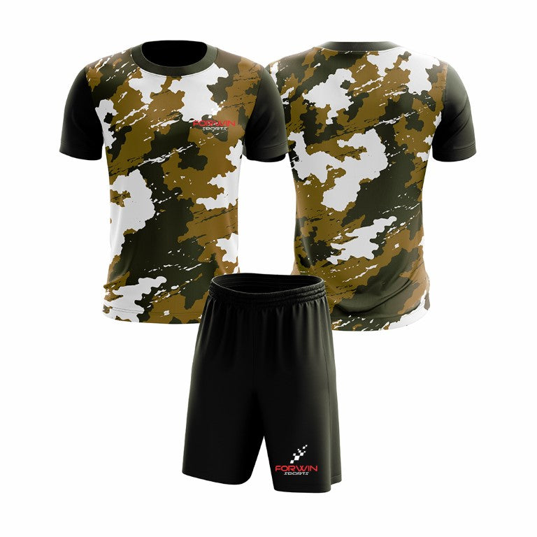 Customizable shirt and shorts combo for athletes and teams, designed for optimal performance and comfort. High-quality, breathable, and durable athletic wear by Forwin Sports.