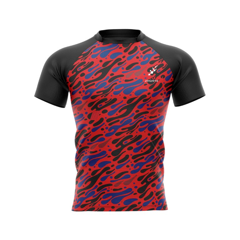 Image of a rugby jersey, a uniform for rugby players and teams. Features logos, numbers, and names. High-performance design for comfort and durability.