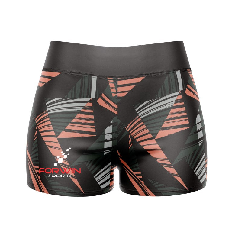 Image of compression shorts, a type of athletic wear designed to provide support and compression during exercise. The shorts are typically made of a stretchy material and are worn by athletes and fitness enthusiasts to improve performance and reduce muscle soreness.