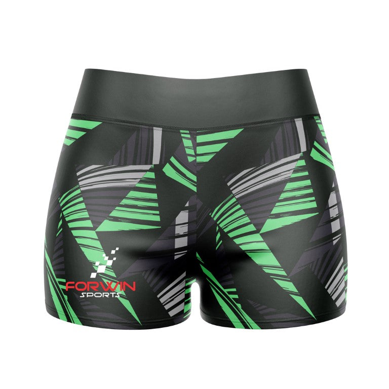 Image of compression shorts, a type of athletic wear designed to provide support and compression during exercise. The shorts are typically made of a stretchy material and are worn by athletes and fitness enthusiasts to improve performance and reduce muscle soreness.