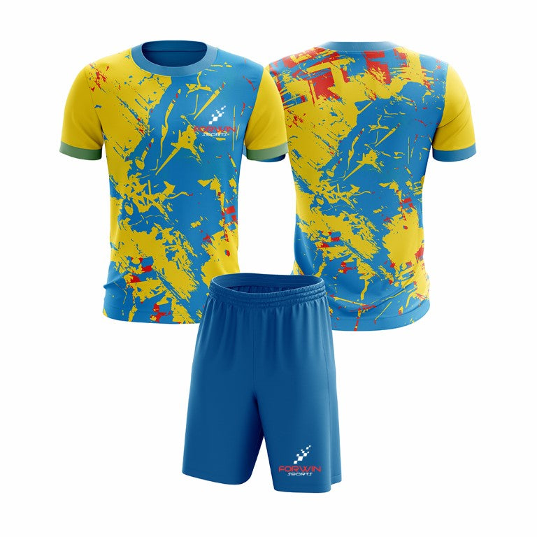 Image of a high-quality, custom-made shirt and shorts combo by Forwin Sports, designed for comfort, performance, and team unity. Ideal for athletes and teams seeking durable, breathable, and stylish athletic wear.