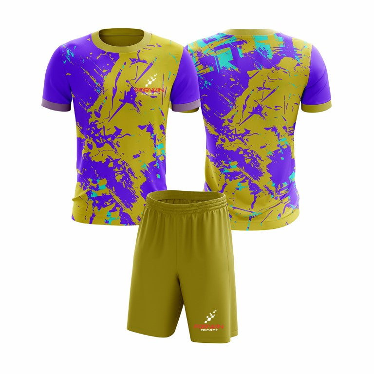 Image of a high-quality, custom-made shirt and shorts combo by Forwin Sports, designed for comfort, performance, and team unity. Ideal for athletes and teams seeking durable, breathable, and stylish athletic wear.