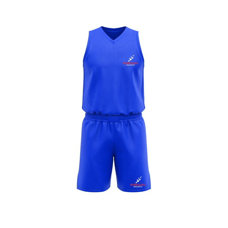 Image of a custom basketball uniform. Features a jersey and shorts with team logo and number. Designed for basketball teams and players.