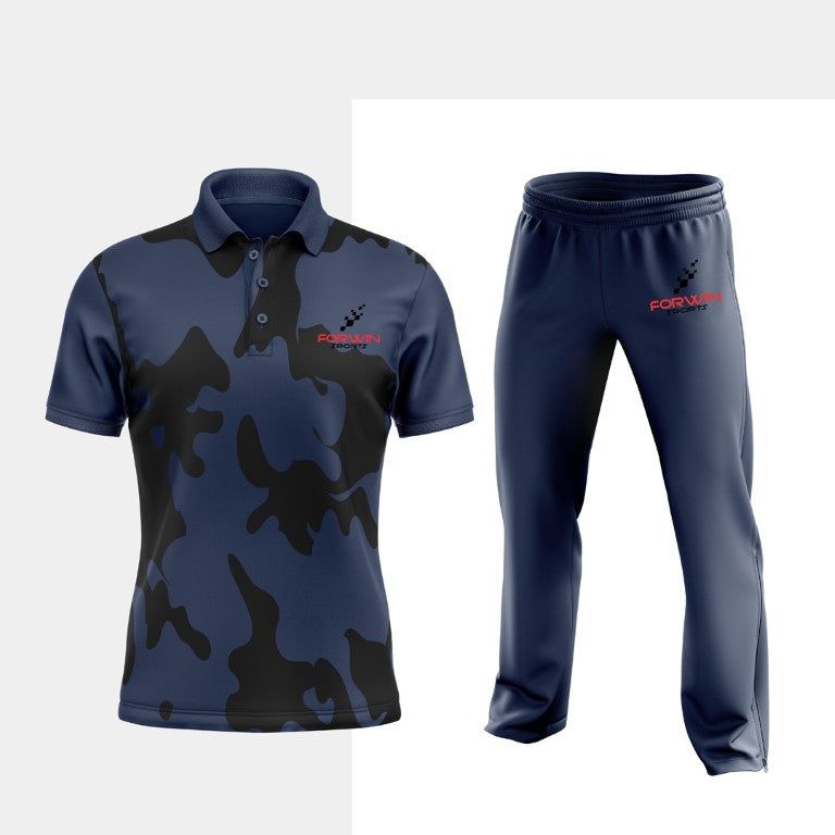 Image of cricket clothing, featuring tailored jerseys, trousers, and hats with personalized team graphics, numbers, and names. Professional-grade uniforms for the cricket field.