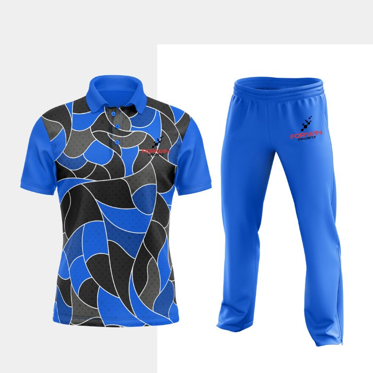 Picture of cricket attire, showcasing custom-designed shirts, pants, and gear with team logos, numbers, and names. High-quality uniforms for cricketers and teams.