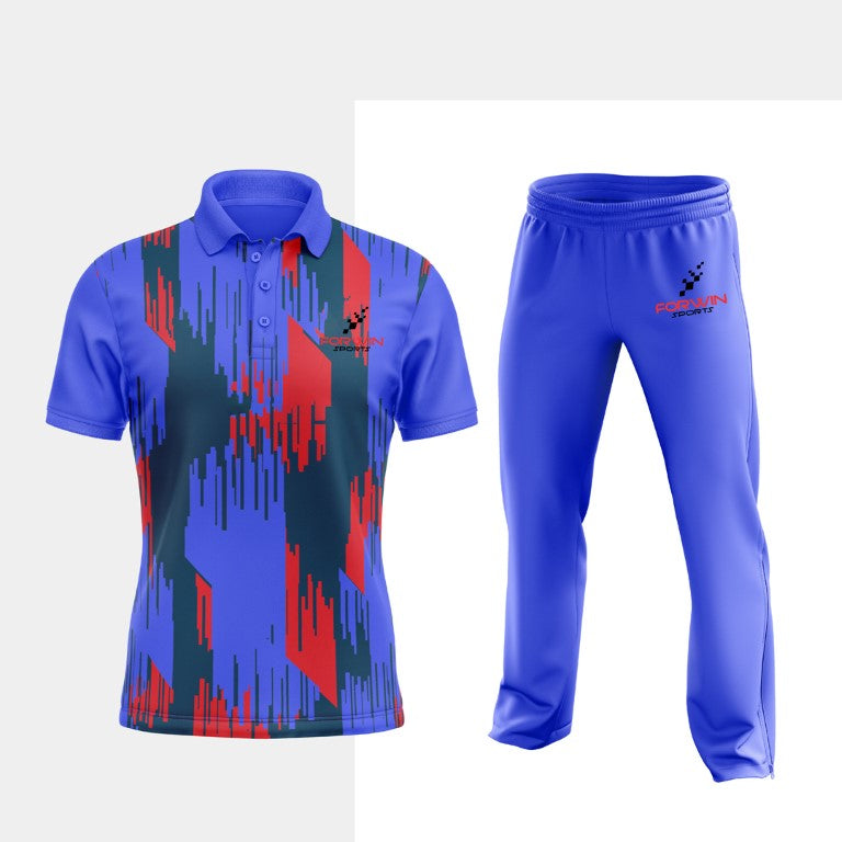 Image of cricket uniforms, featuring jerseys and pants with team logos, numbers, and names. Designed for comfort and performance on the field.