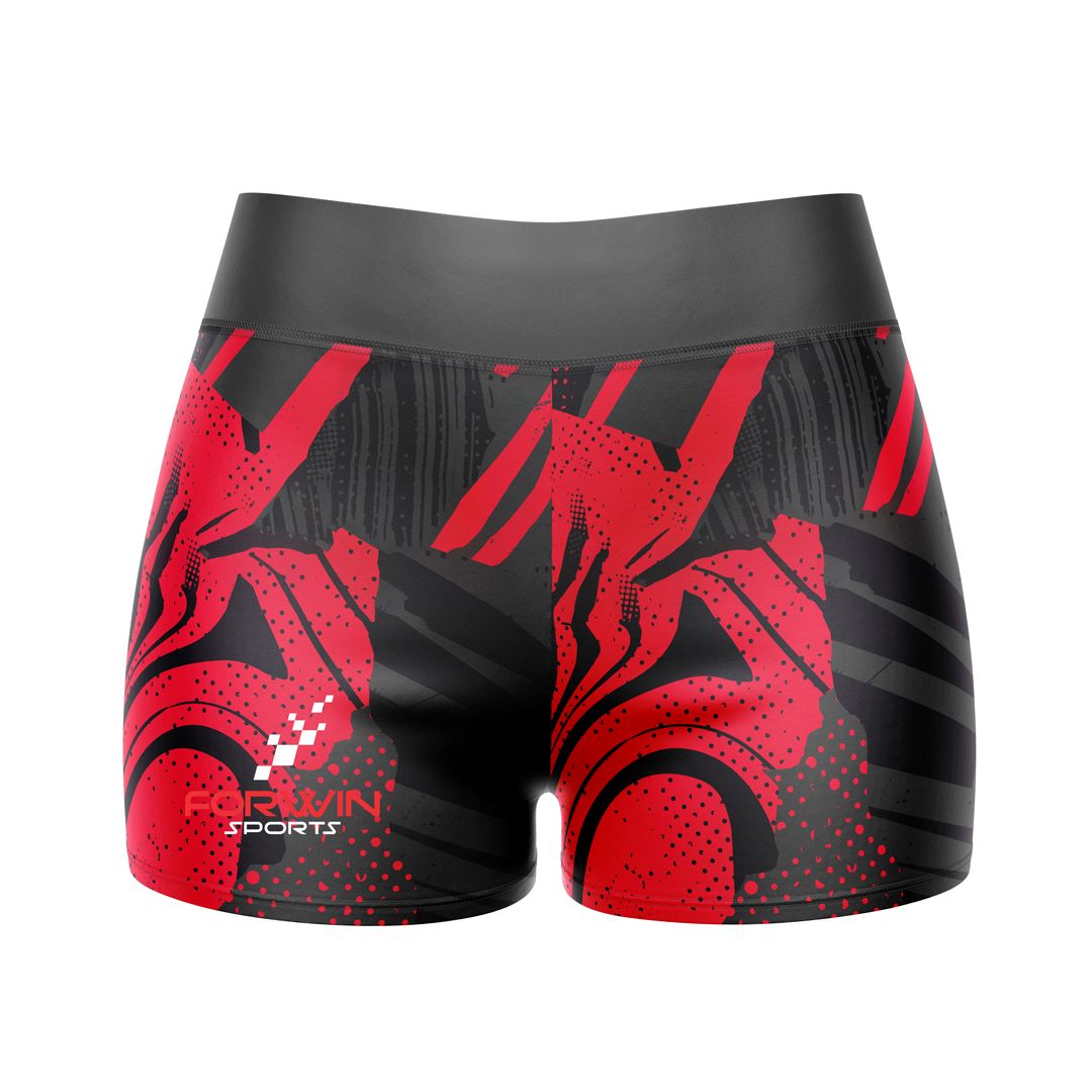 Image of compression shorts, a type of athletic wear designed to provide support and compression during exercise. The shorts are typically made of a stretchy material and are worn by athletes and fitness enthusiasts to improve performance and reduce muscle soreness.