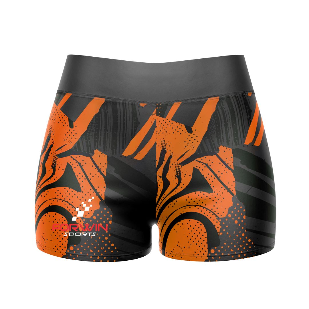 Image of compression shorts, a type of athletic wear designed to provide support and compression during exercise. The shorts are typically made of a stretchy material and are worn by athletes and fitness enthusiasts to improve performance and reduce muscle soreness.