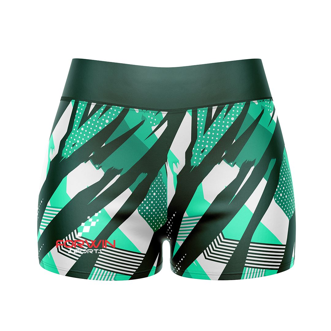 Image of compression shorts, a type of athletic wear designed to provide support and compression during exercise. The shorts are typically made of a stretchy material and are worn by athletes and fitness enthusiasts to improve performance and reduce muscle soreness.