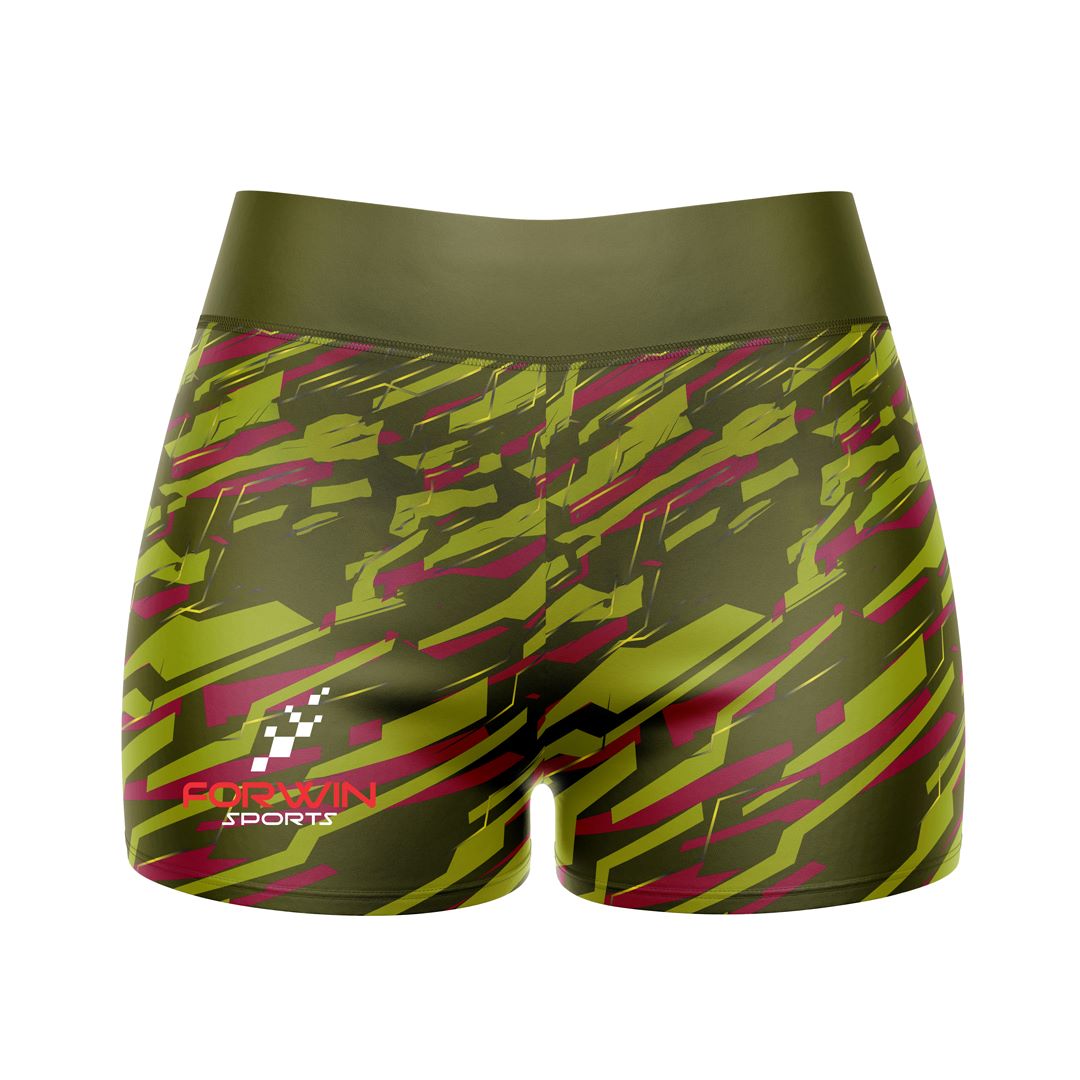 Image of compression shorts, a type of athletic wear designed to provide support and compression during exercise. The shorts are typically made of a stretchy material and are worn by athletes and fitness enthusiasts to improve performance and reduce muscle soreness.