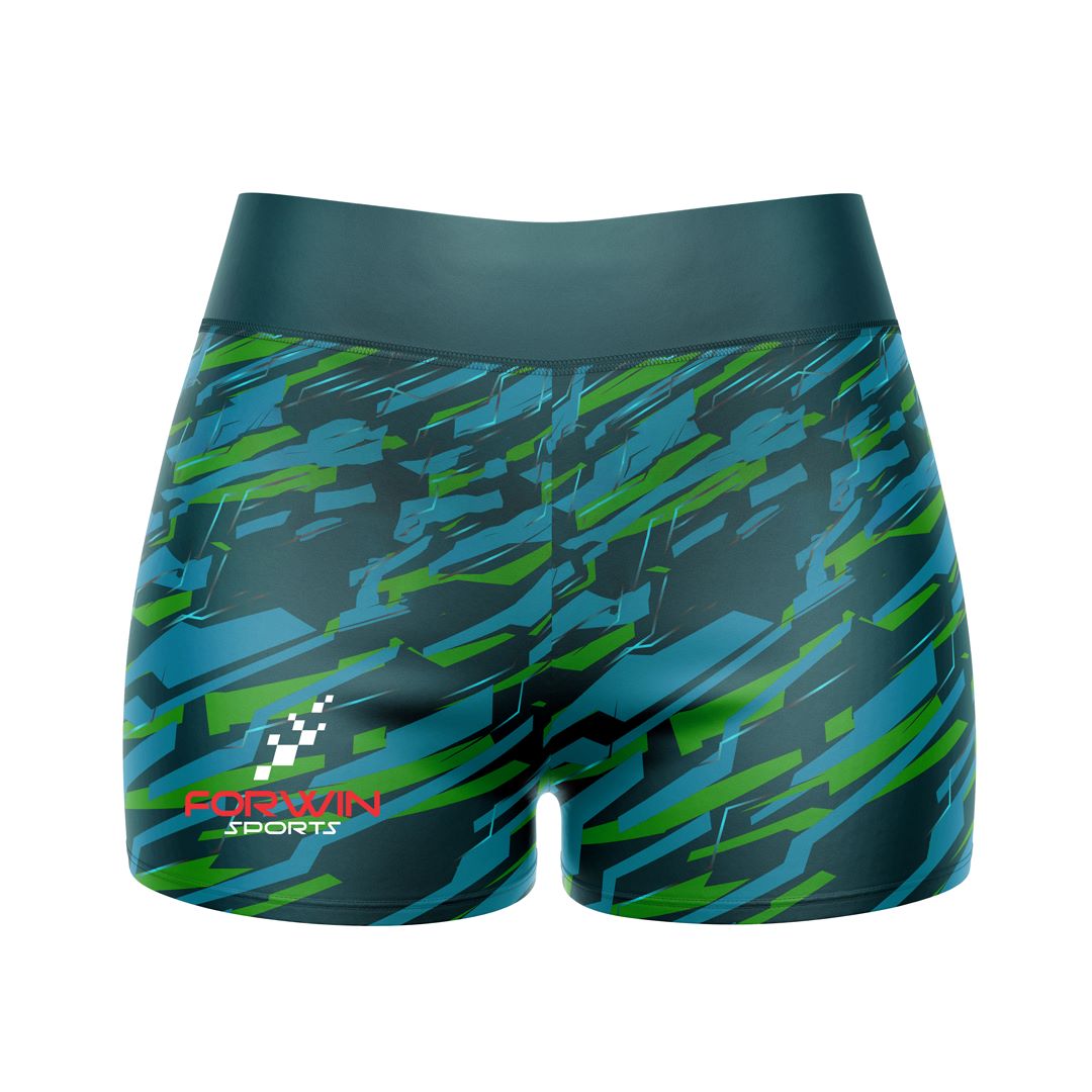 Image of compression shorts, a type of athletic wear designed to provide support and compression during exercise. The shorts are typically made of a stretchy material and are worn by athletes and fitness enthusiasts to improve performance and reduce muscle soreness.