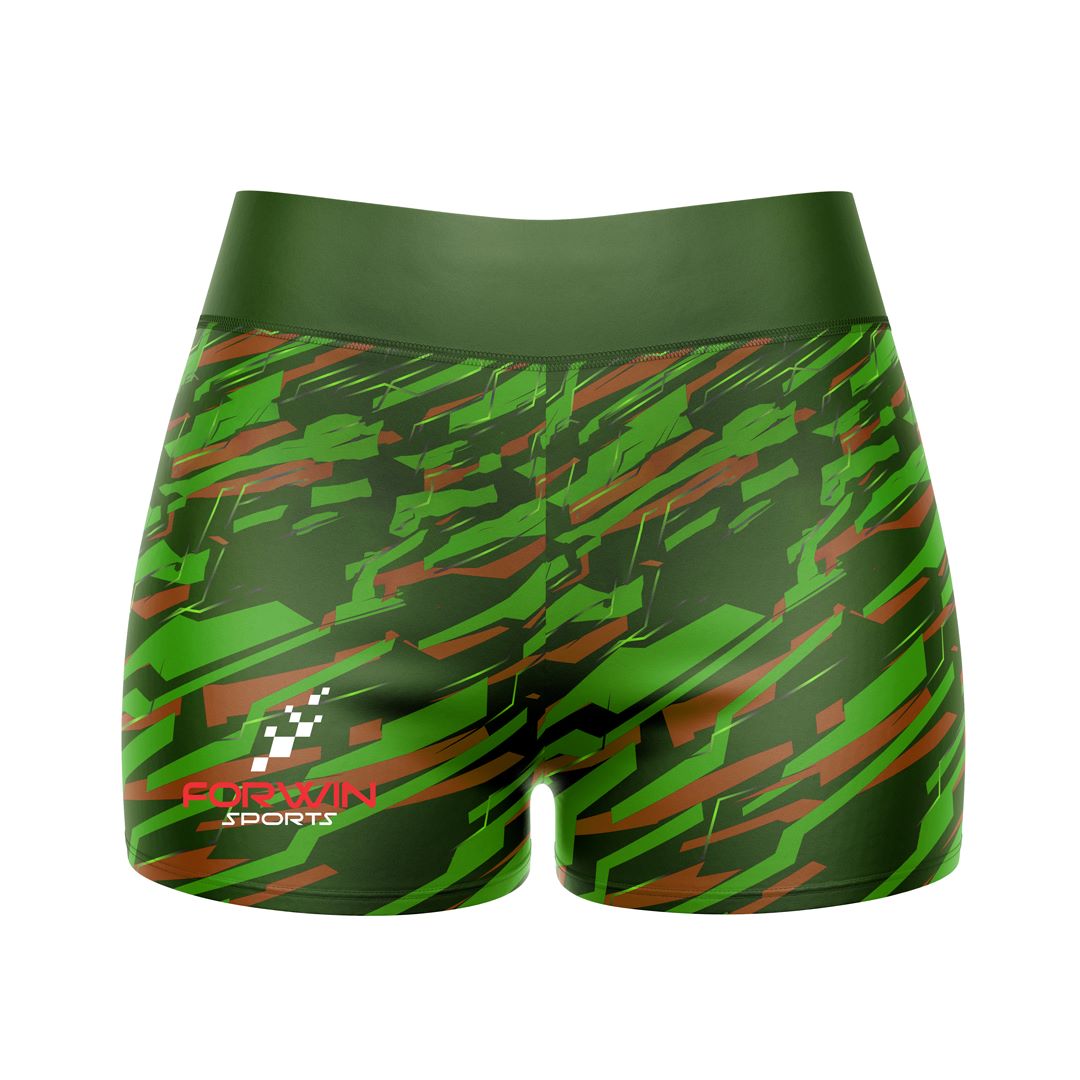 Image of compression shorts, a type of athletic wear designed to provide support and compression during exercise. The shorts are typically made of a stretchy material and are worn by athletes and fitness enthusiasts to improve performance and reduce muscle soreness.