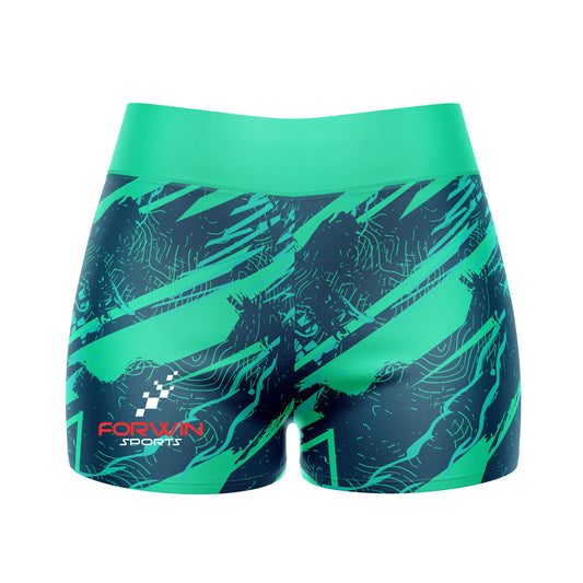 Image of compression shorts, a type of athletic wear designed to provide support and compression during exercise. The shorts are typically made of a stretchy material and are worn by athletes and fitness enthusiasts to improve performance and reduce muscle soreness.