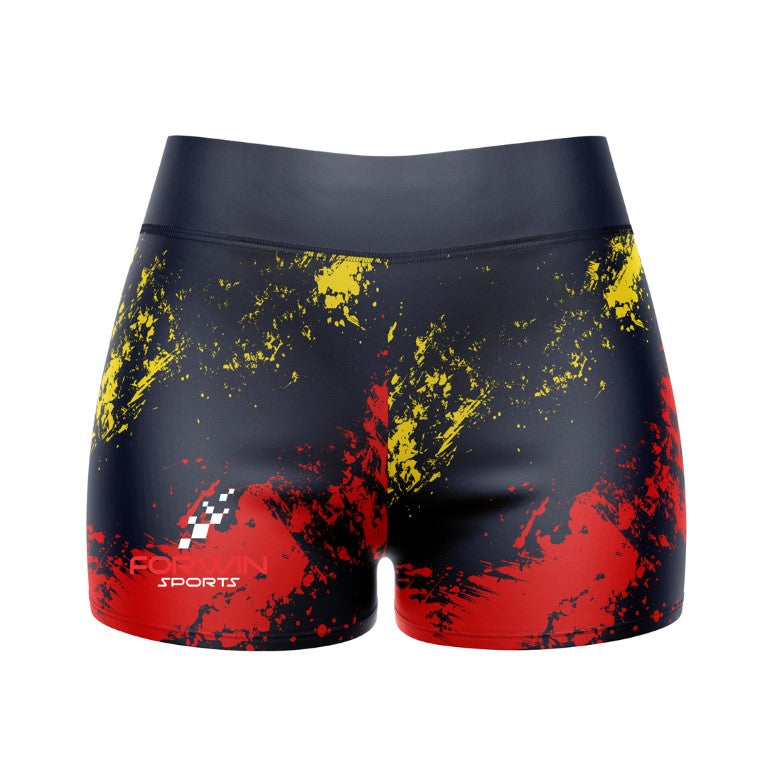 Image of compression shorts, a type of athletic wear designed to provide support and compression during exercise. The shorts are typically made of a stretchy material and are worn by athletes and fitness enthusiasts to improve performance and reduce muscle soreness.